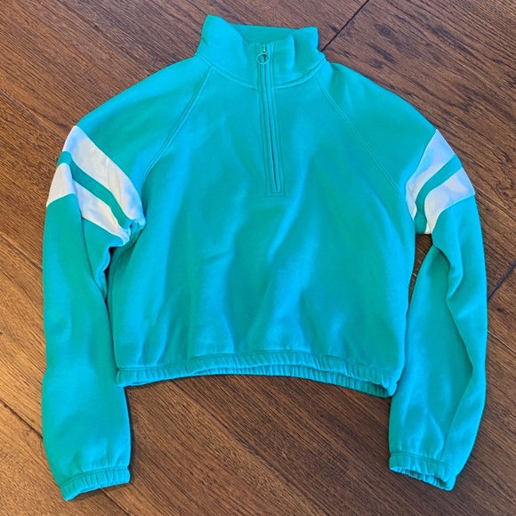 Green Cropped Zip Up from Garage - Picture 1 of 1